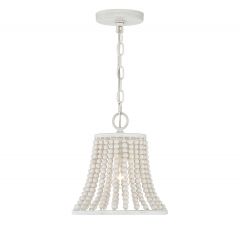 1-Light Pendant in Weathered White