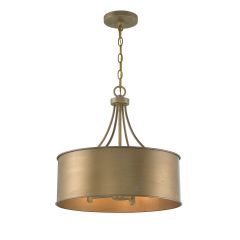 4-Light Pendant in Brushed Gold