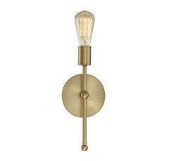 1-Light Wall Sconce in Natural Brass