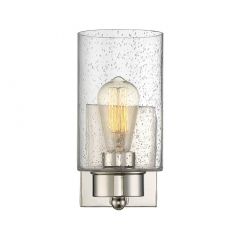 1-Light Wall Sconce in Polished Nickel