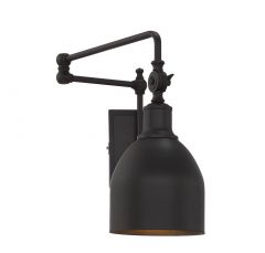 1-Light Adjustable Wall Sconce in Oil Rubbed Bronze