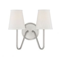 2-Light Wall Sconce in Brushed Nickel