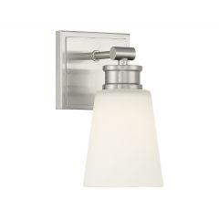 1-Light Wall Sconce in Brushed Nickel
