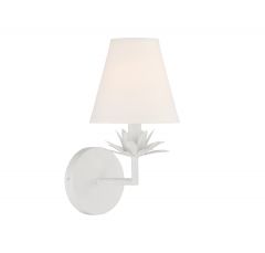 1-Light Wall Sconce in White