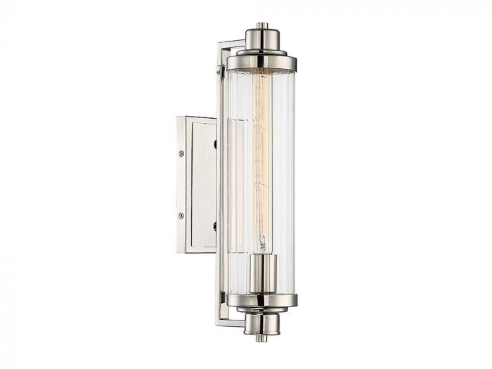Pike 1-Light Wall Sconce in Polished Nickel
