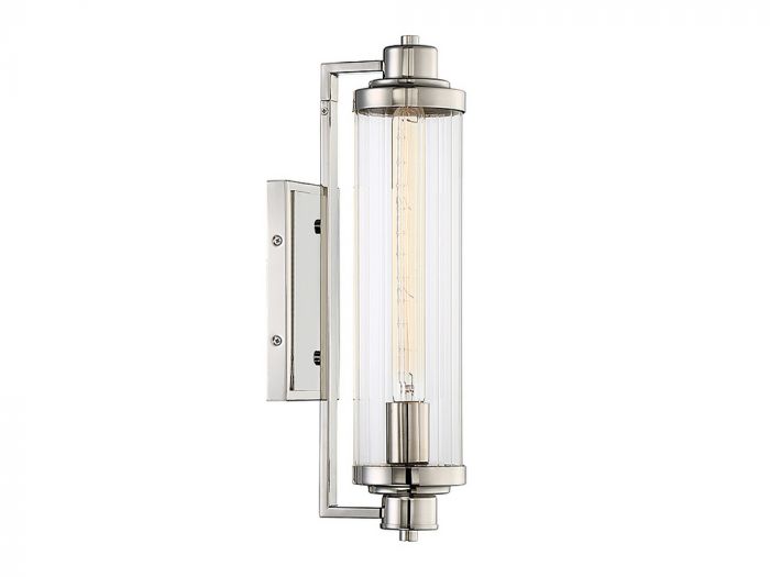 Pike 1-Light Wall Sconce in Polished Nickel