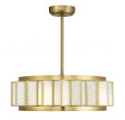 Gideon 4-Light LED Fan D'Lier in Warm Brass
