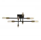 Lyrique 8-Light Ceiling Light in Bronze with Brass Accents