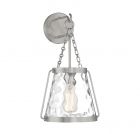 Crawford 1-Light Wall Sconce in Satin Nickel